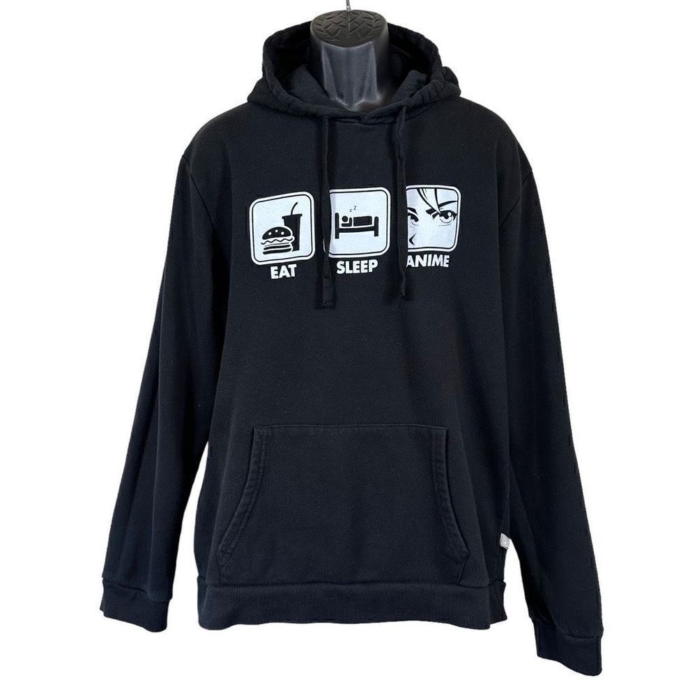 Tstars Eat Sleep Anime Hoodie Size L